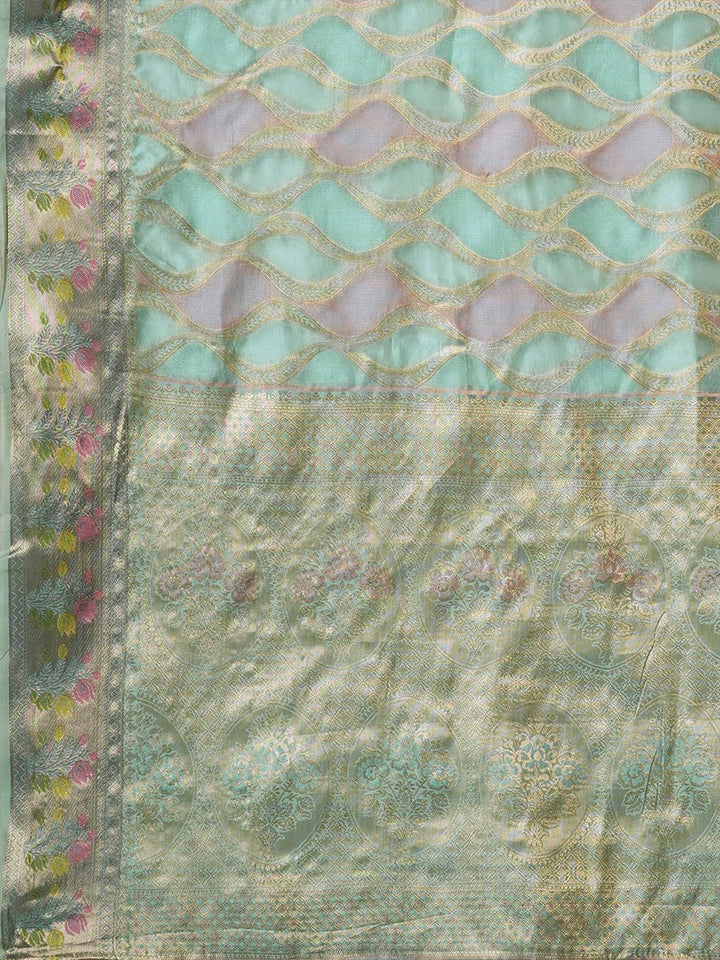 Saree mall Woven Design Zari Organza Banarasi Sarees