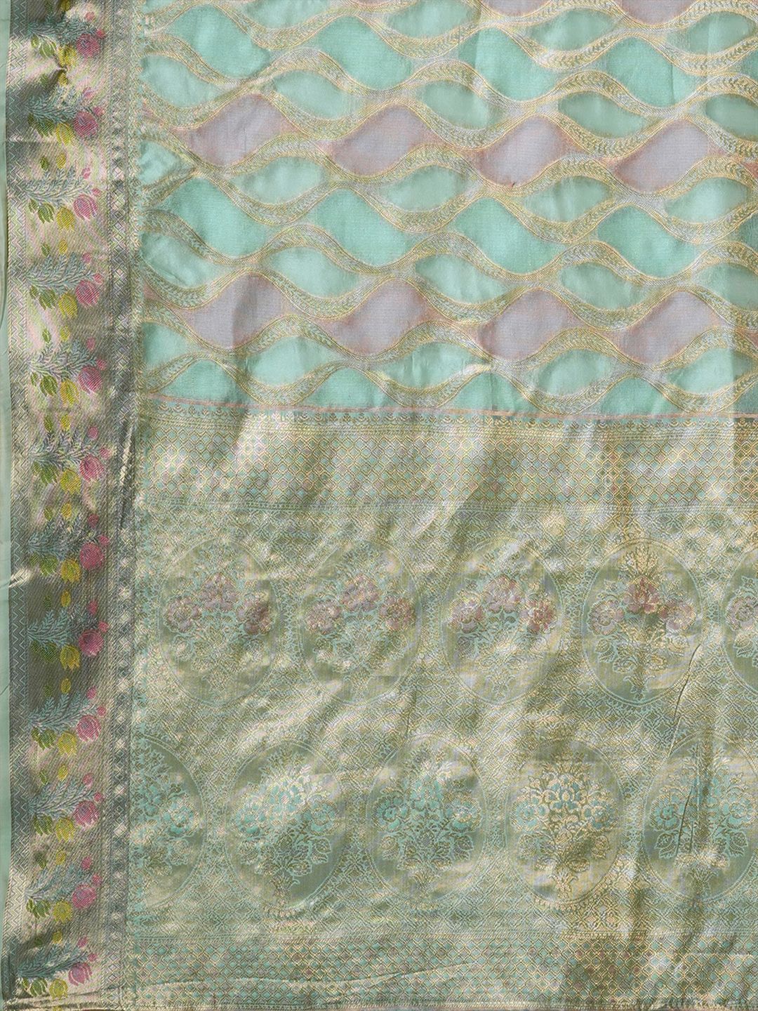 Saree mall Woven Design Zari Organza Banarasi Sarees