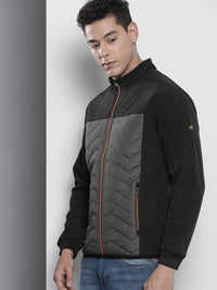 The Indian Garage Co Men Colourblock Zip-Front Bomber Jacket