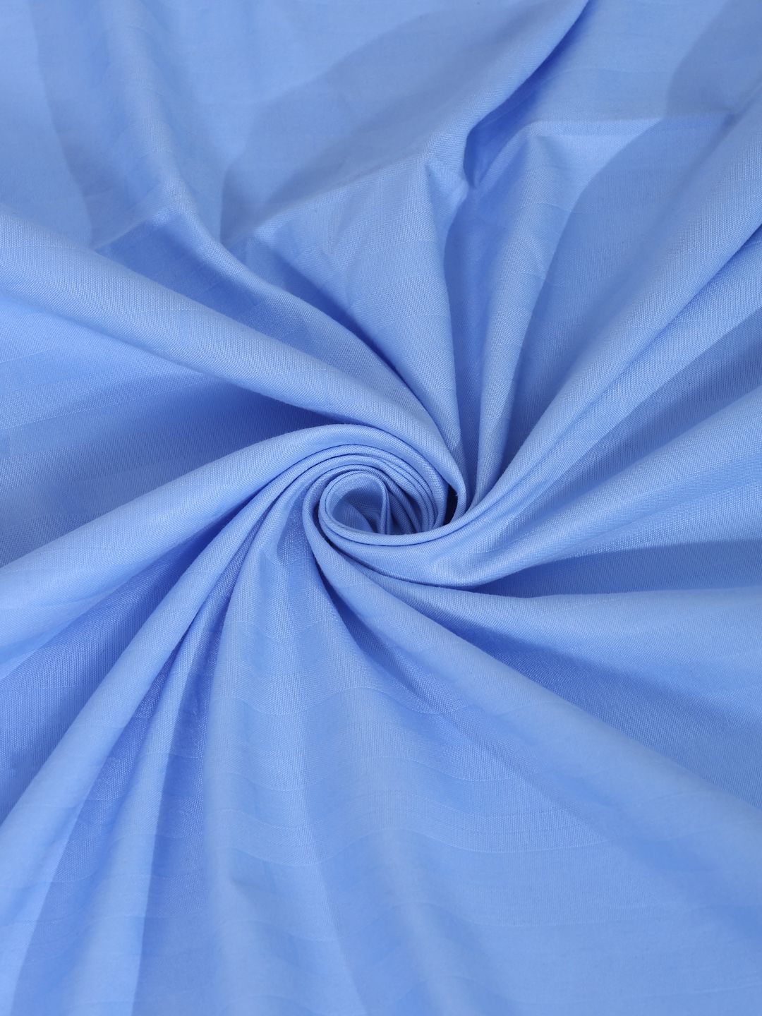 HOSTA HOMES Blue Striped 280 TC Single Fitted Bedsheet With 1 Pillow Covers
