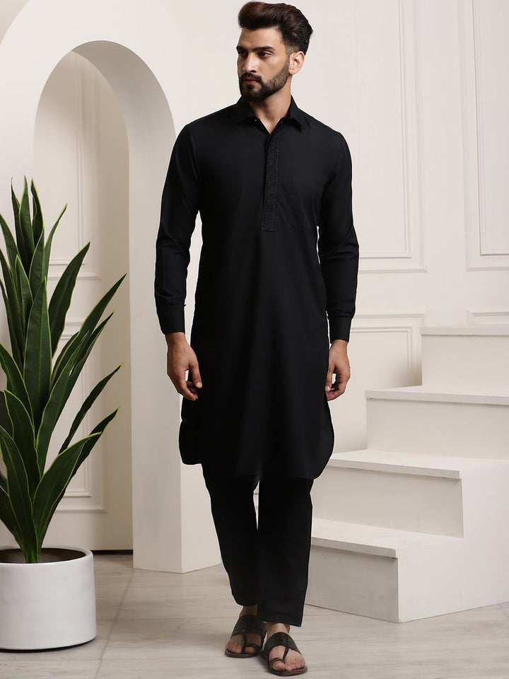 SOJANYA Kolar Baju Lengkung Labuh Pathani Kurta bersama Salwar