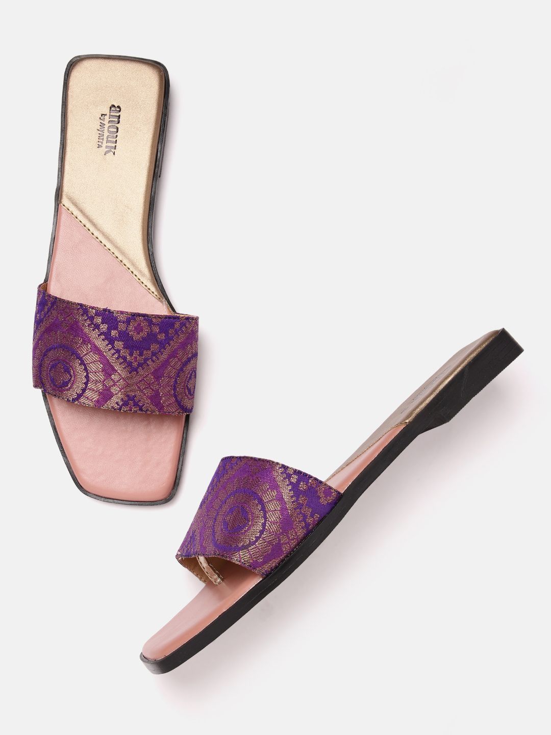 Anouk Women Woven Design Ethnic One Toe Flats