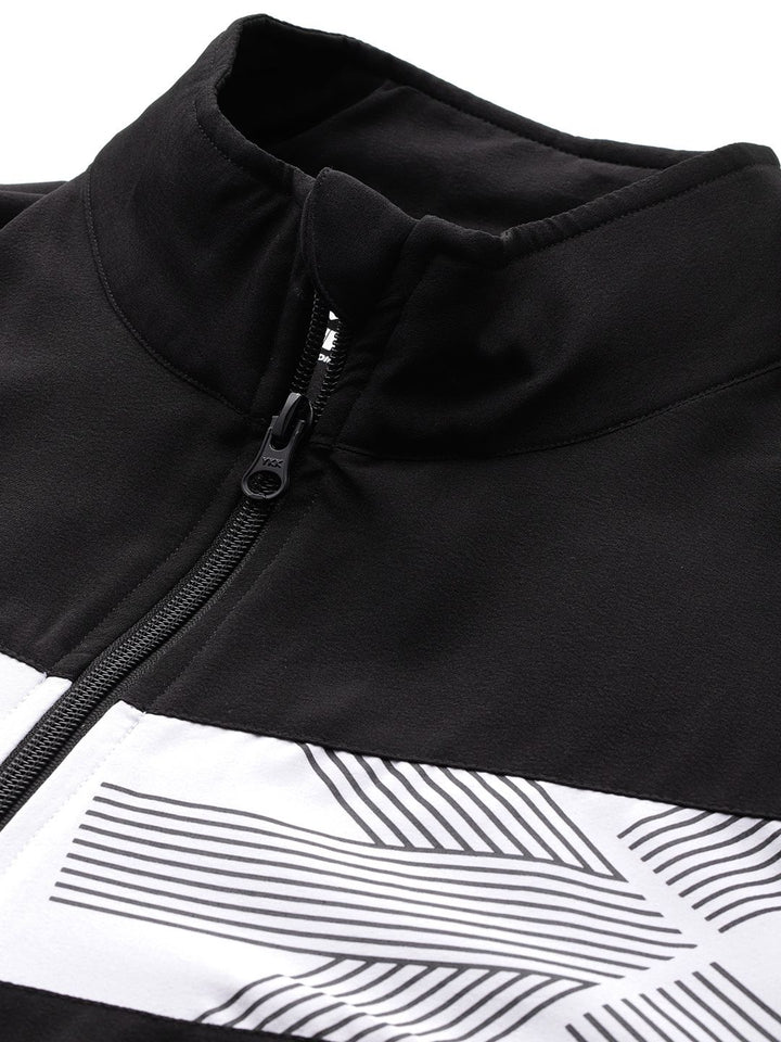 Hrx oleh Hrithik Roshan Colourblocked Logo Brand Dicetak Rapid-Dry Running Tracksuit