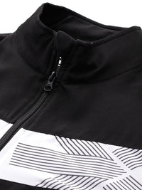 Hrx oleh Hrithik Roshan Colourblocked Logo Brand Dicetak Rapid-Dry Running Tracksuit