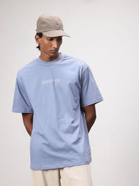 ether Zen Typography Print Drop-Shoulder Sleeves Pure Cotton T-shirt