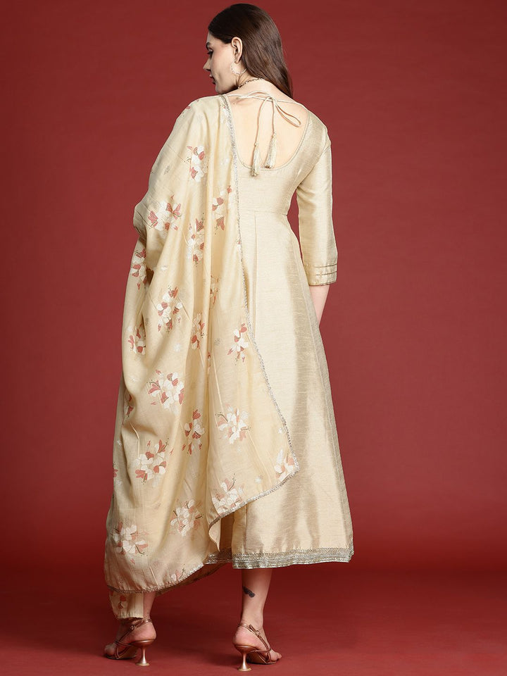 all about you Midi Fit & Flare Ethnic Dress with Dupatta
