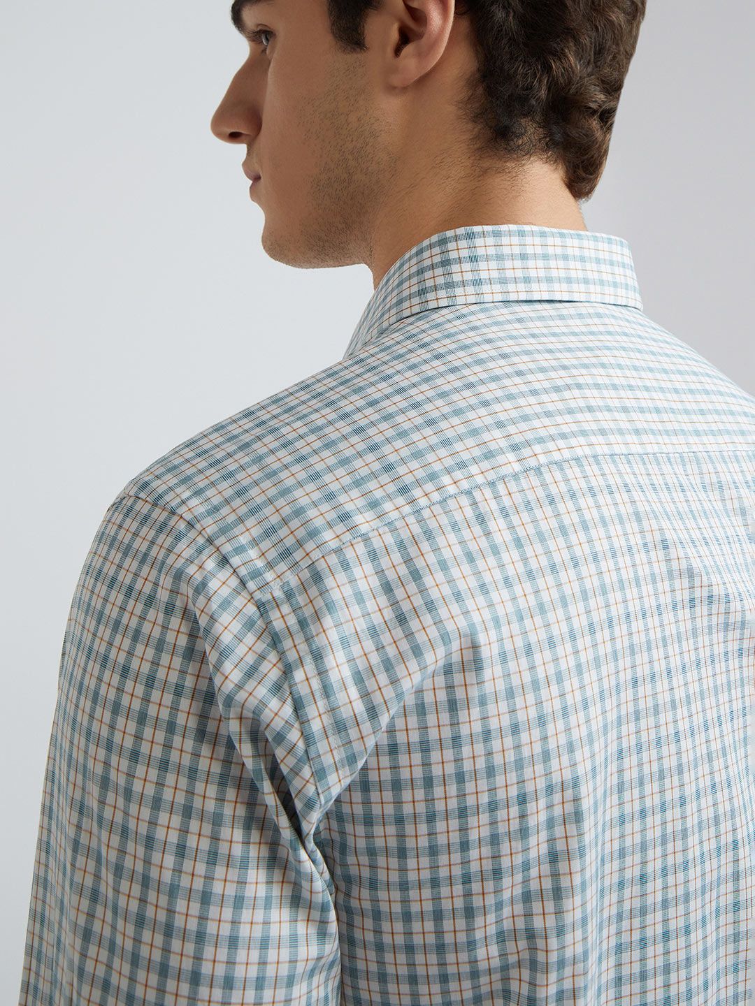 Park Avenue Slim Fit Pure Cotton Checked Formal Shirt