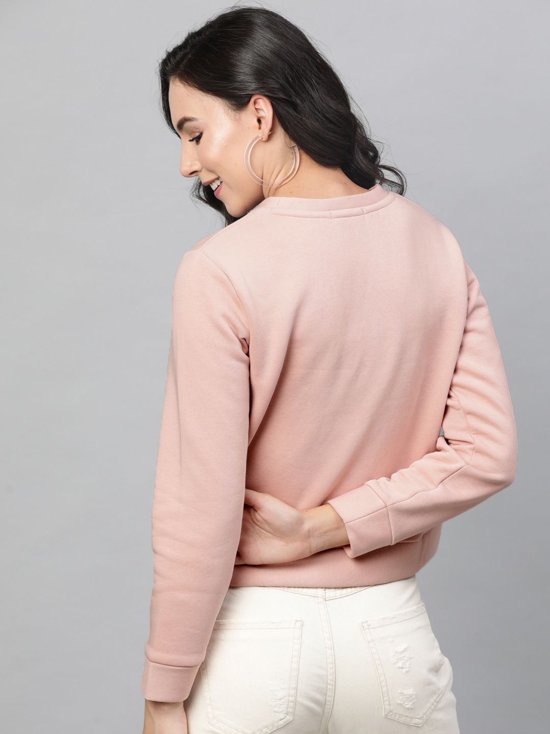 STREET 9 Women Pink Embellished Sweatshirt
