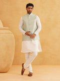 SOJANYA Mandarin Collar Kurta With Churidar & Nehru jacket