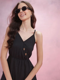 DressBerry Button Detailed Fit & Flare Dress