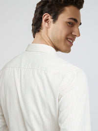 Park Avenue Slim Fit Windowpane Checks Formal Shirt