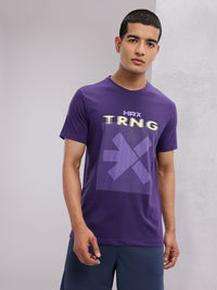 HRX by Hrithik Roshan Brand Logo Print Training T-shirt