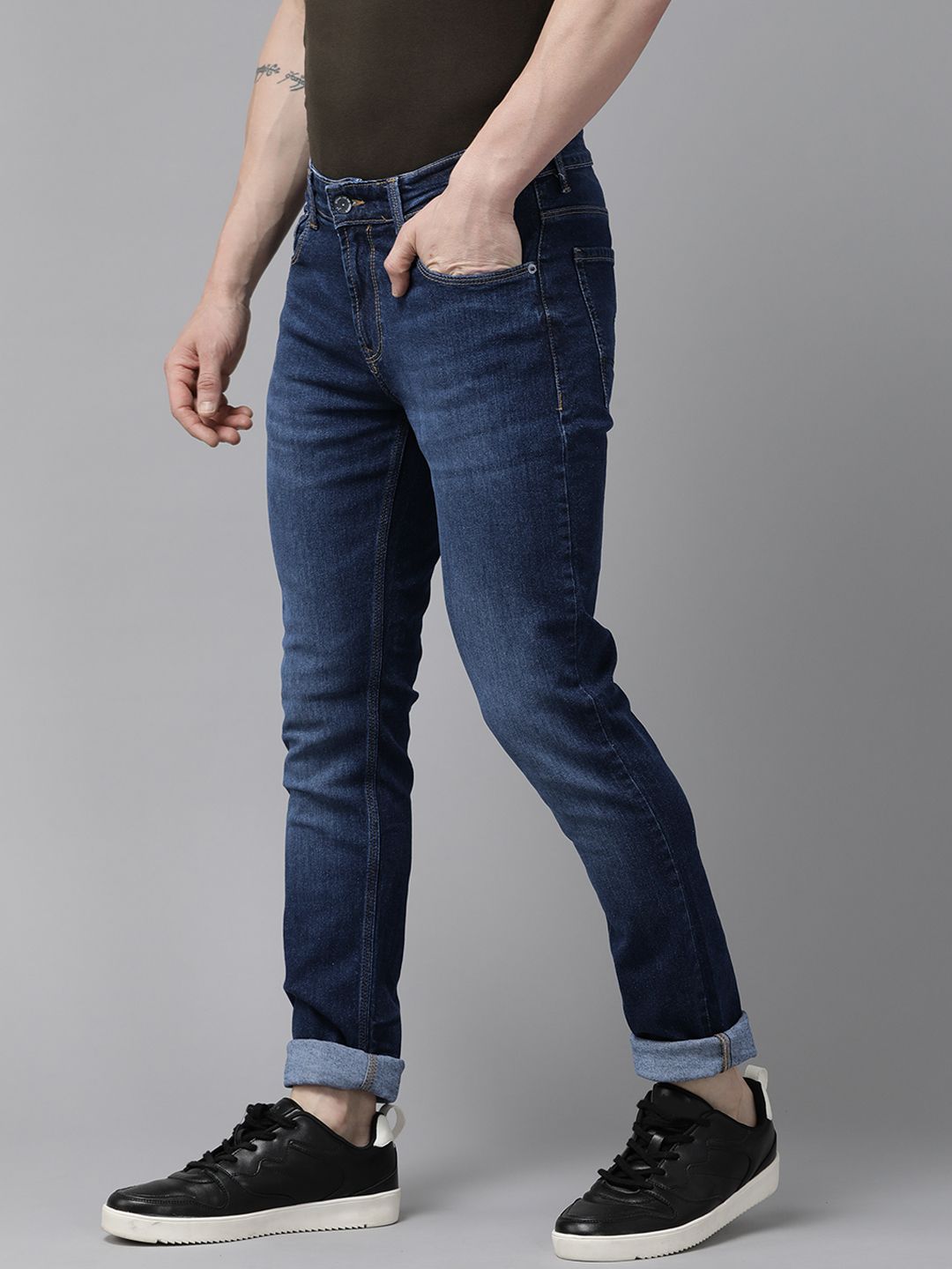 SPYKAR Men Skinny Fit Low-Rise Light Fade Jeans