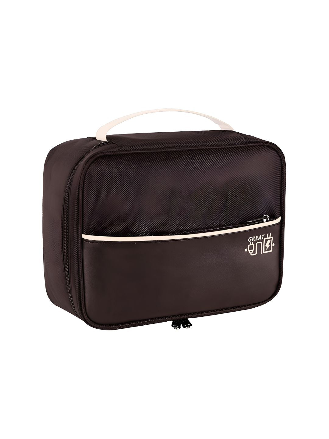 Cortina Brown & White Electronics Accessories Travel Organizer Bag