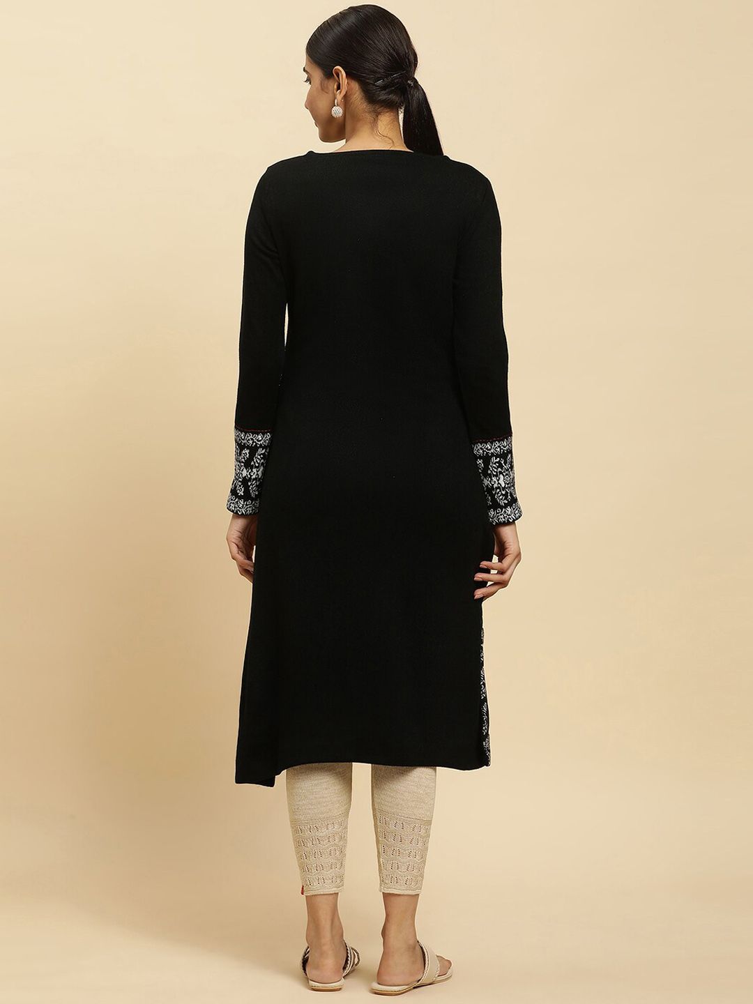 W Embroidered Regular Acrylic Kurta with Trousers