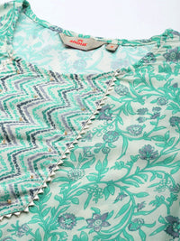 Anouk Floral Printed Regular Gotta Patti Kurta with Trousers & Dupatta
