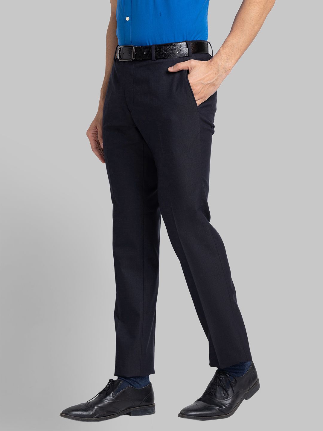 Raymond Men Checked Slim Fit Formal Trousers