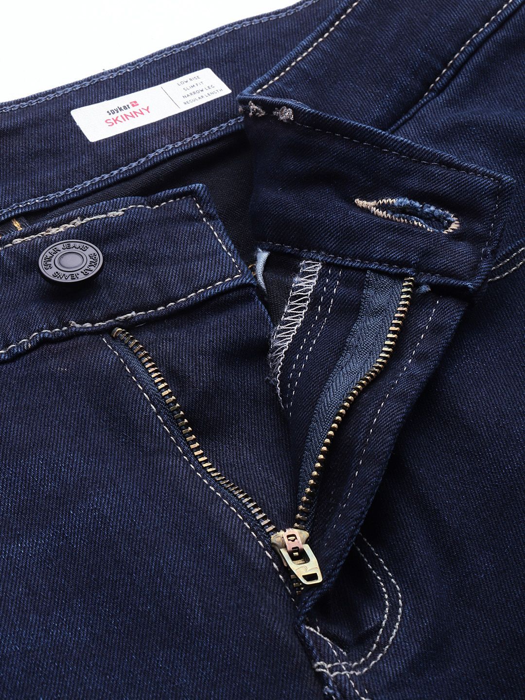 SPYKAR Men Skinny Slim Fit Low-Rise Light Fade Stretchable Jeans