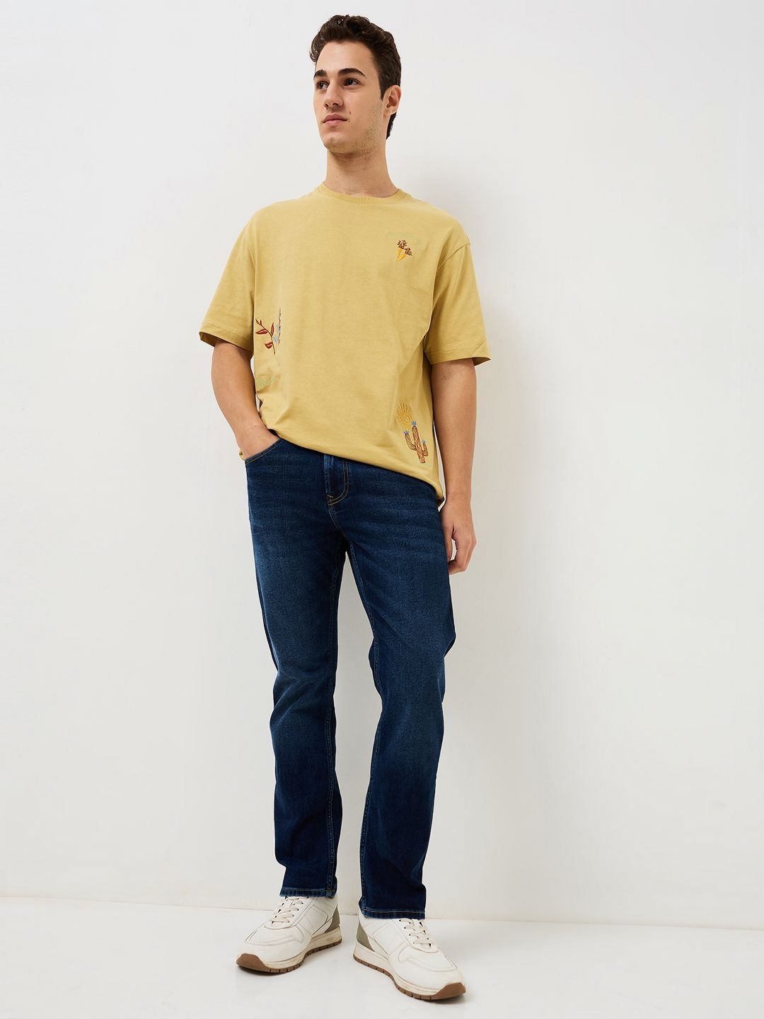 SPYKAR Men Graphic Printed Round Neck Cotton Relaxed Fit T-shirt