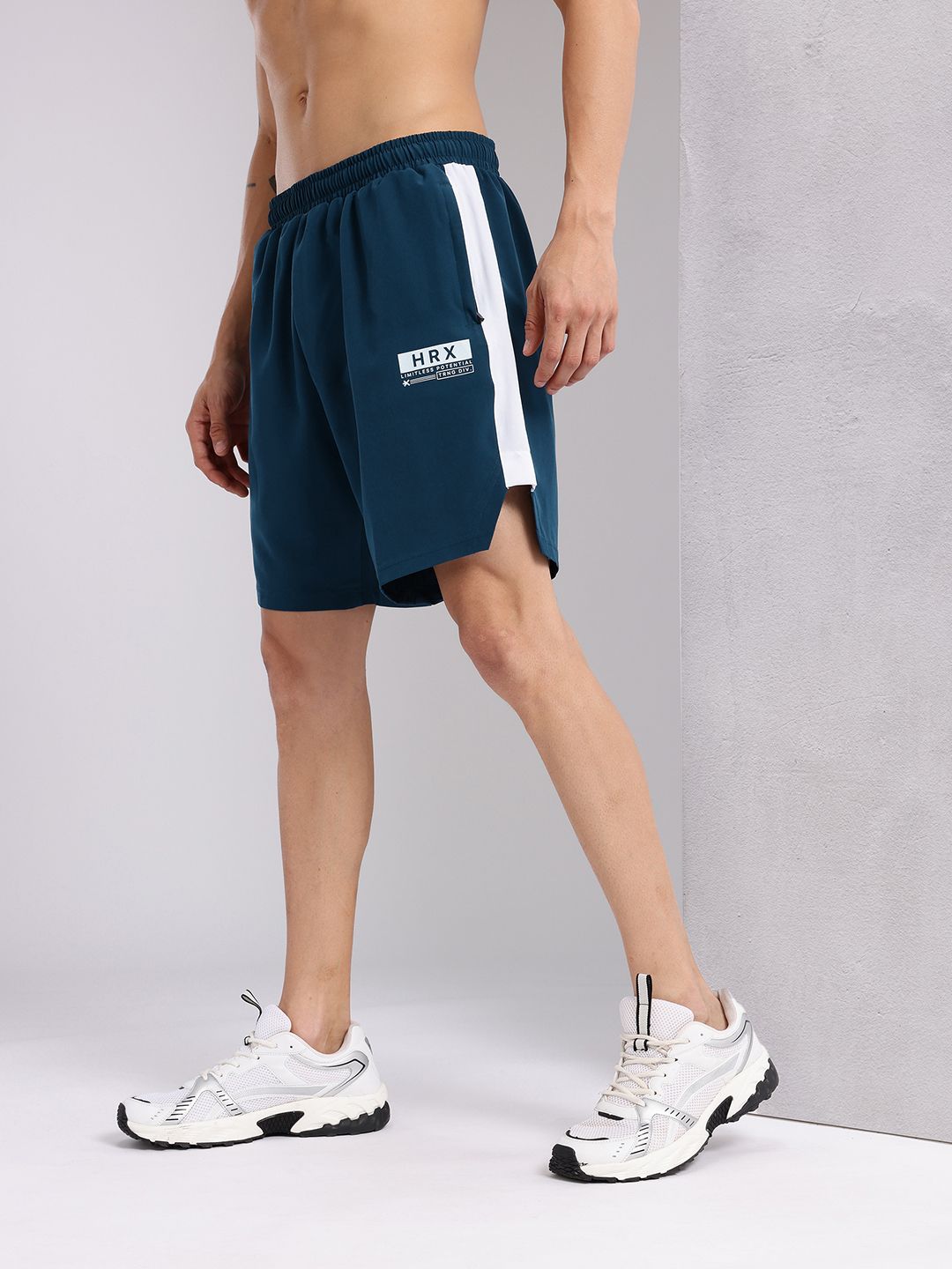 HRX by Hrithik Roshan Men Brand Logo Printed Mid-Rise Training Shorts