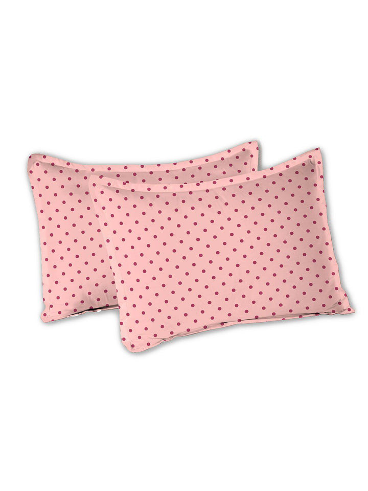 MYTRIDENT Party Mood Pink Urban Comfort Flat 144TC Queen Cotton Bedsheet Set