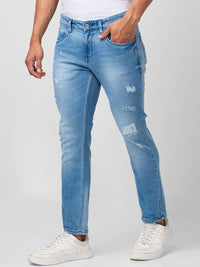 SPYKAR Men Kano Slim Fit Low Distress Heavy Fade Cotton Jeans