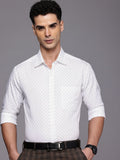 Raymond Slim Fit Geometric Printed Pure Cotton Formal Shirt