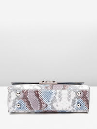 Lino Perros Snake Skin Textured Structured Sling Bag