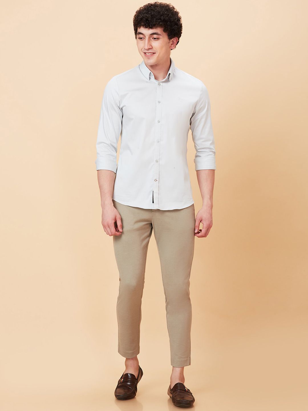 Being Human Men Mid Rise Easy Wash Cotton Chino Trousers