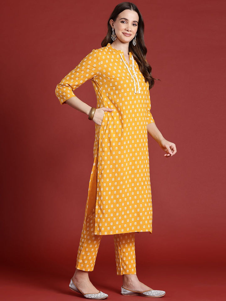Anouk Ethnic Motifs Print Kurta with Trousers & Dupatta