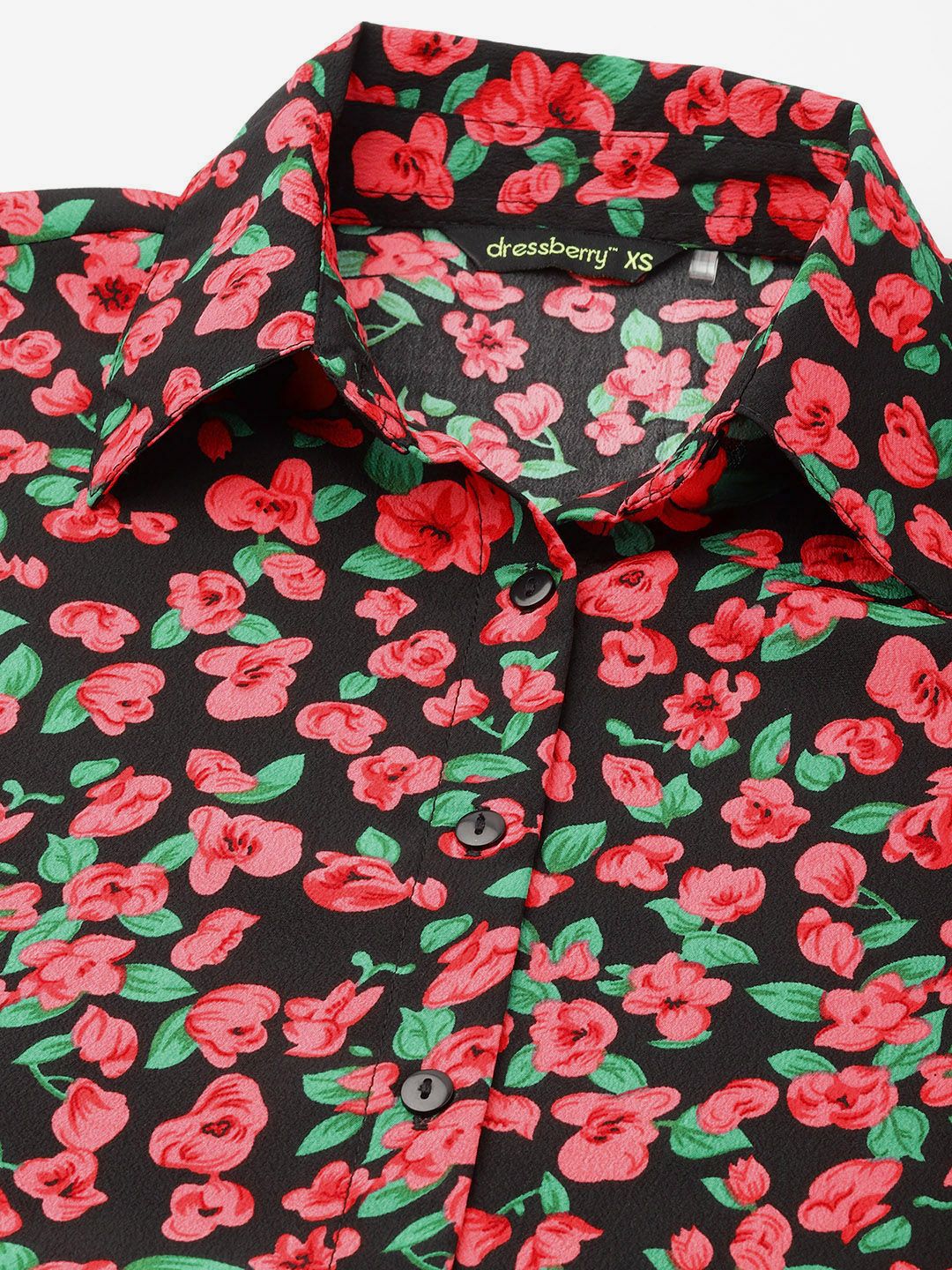 DressBerry Vibrant Bright Floral Printed Shirt