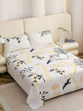 Story@home White Cotton 210 TC 1 King Double Bedsheet with 2 Pillow Covers