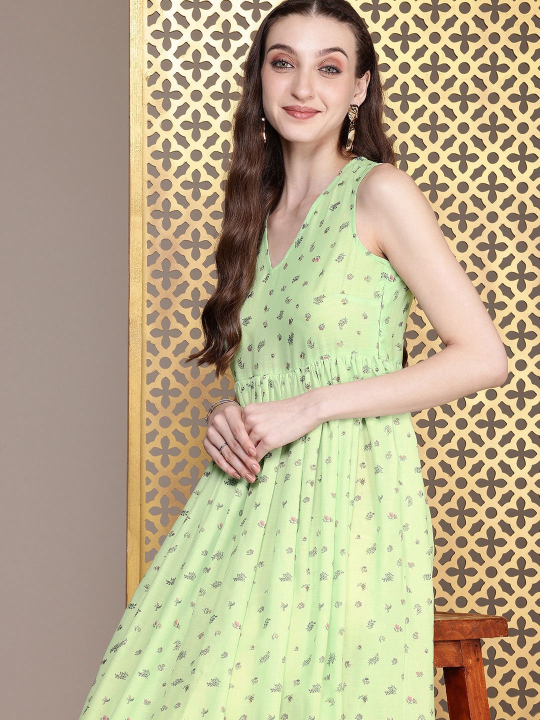 House of Pataudi Jashn Floral Printed A-Line Kurta