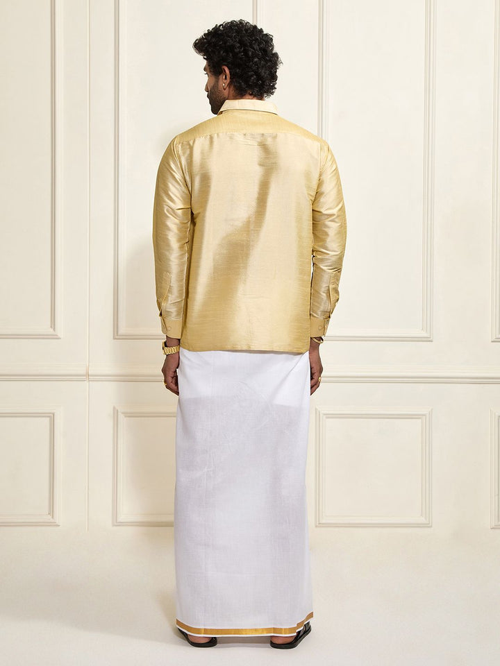 VASTRAMAY Shirt With Veshti Set