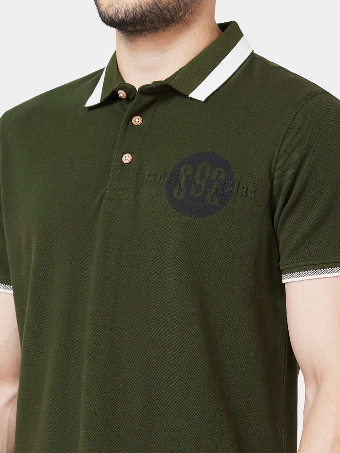 SPYKAR Polo Collar Slim Fit Pure Cotton T-Shirt