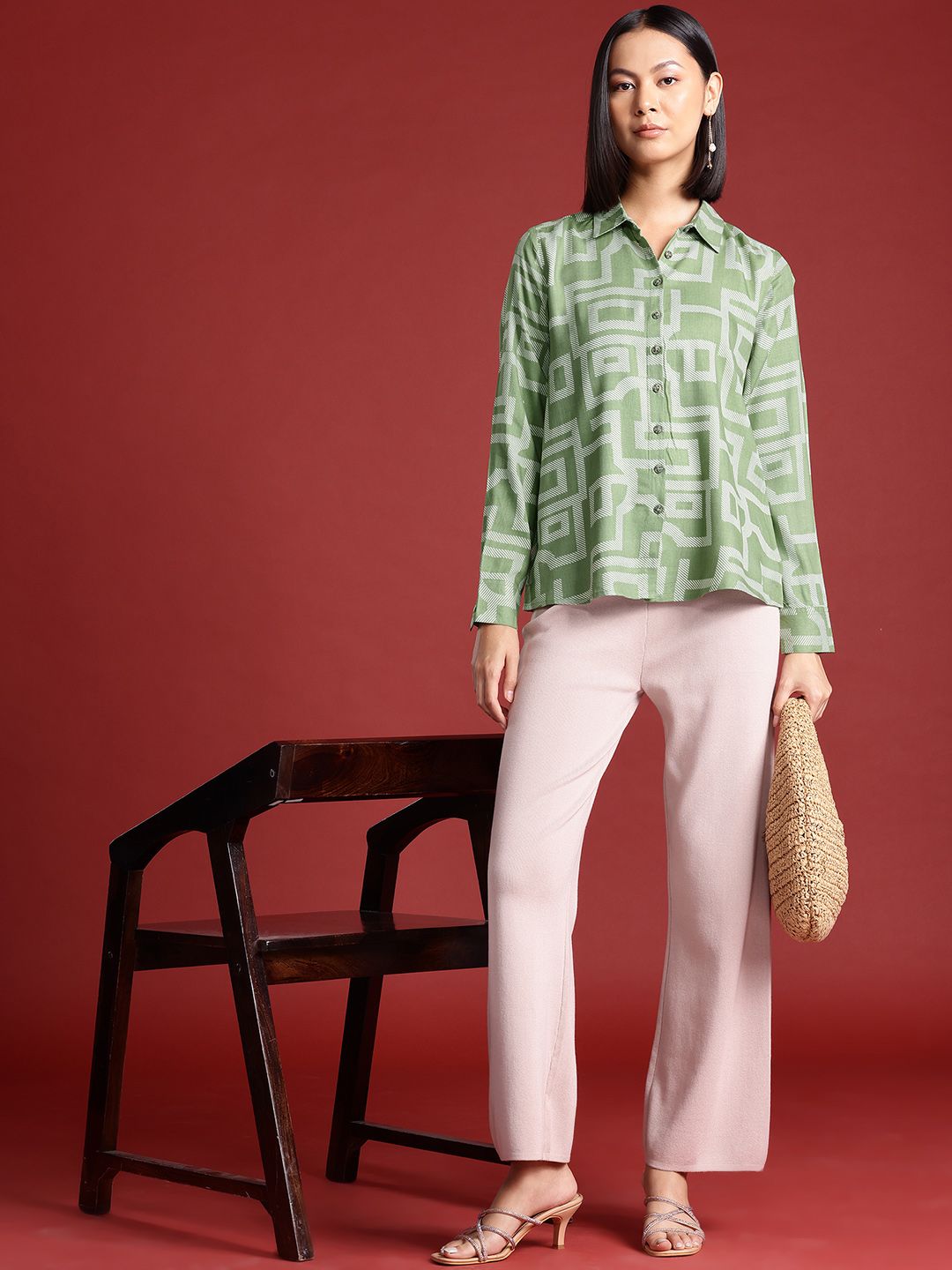 all about you Geometric Printed Casual Shirt