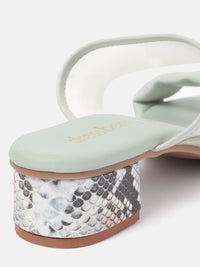DressBerry Quilt Textured Block Sandals