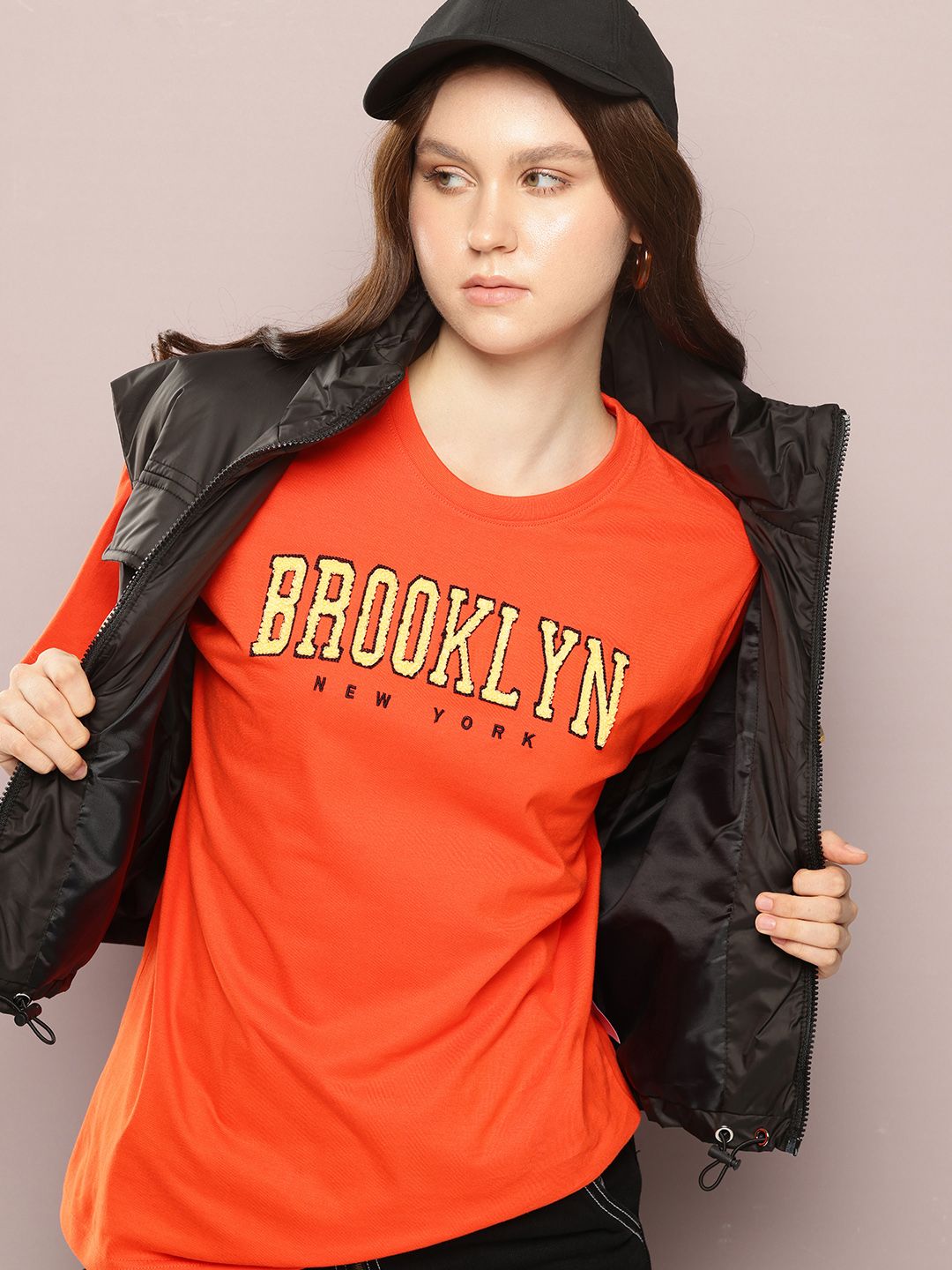 DILLINGER Varsity Embroidered Oversized Pure Cotton T-shirt