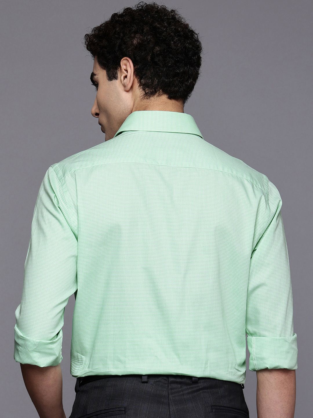 Raymond Slim Fit Checked Pure Cotton Formal Shirt