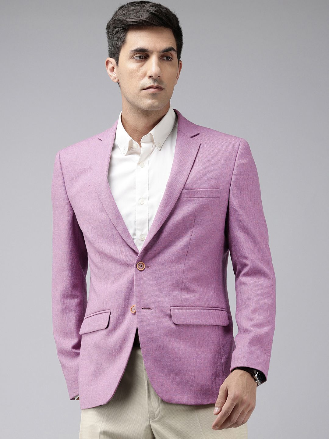 Park Avenue Solid Slim Fit Blazer