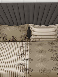 Story@home Printed 186 TC Cotton Queen Bedsheet with 2 Pillow Covers