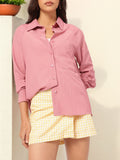 DressBerry Urban Elegance Oversized Crinkled Shirt