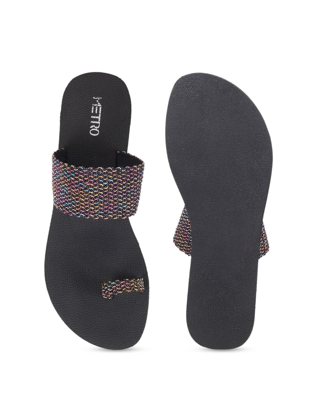 Metro Textured One Toe Flatform Heels