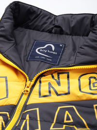 Being Human Men Navy Blue Brand Logo Lightweight Padded Jacket