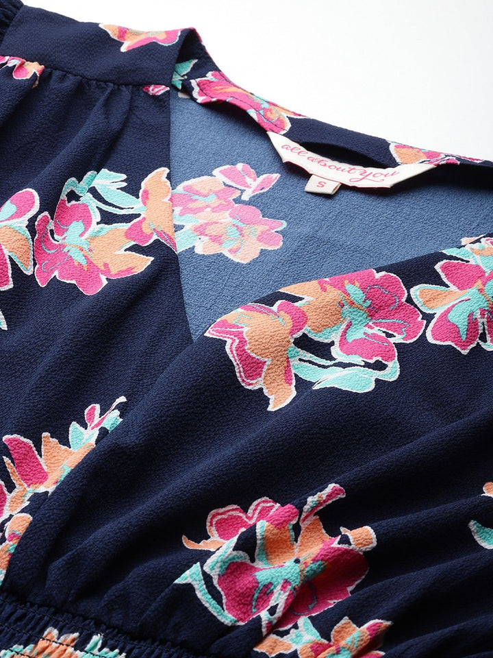 all about you Floral Printed Midi Fit & Flare Dress