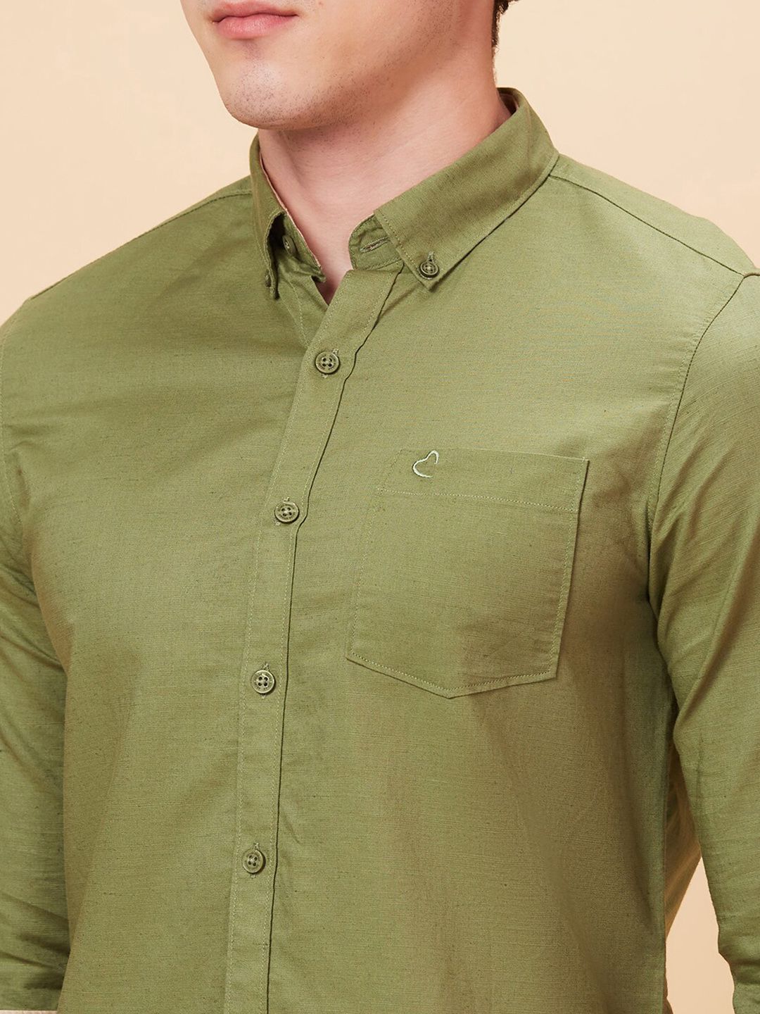 Being Human Slim Fit Button-Down Collar Long Sleeves Casual Shirt