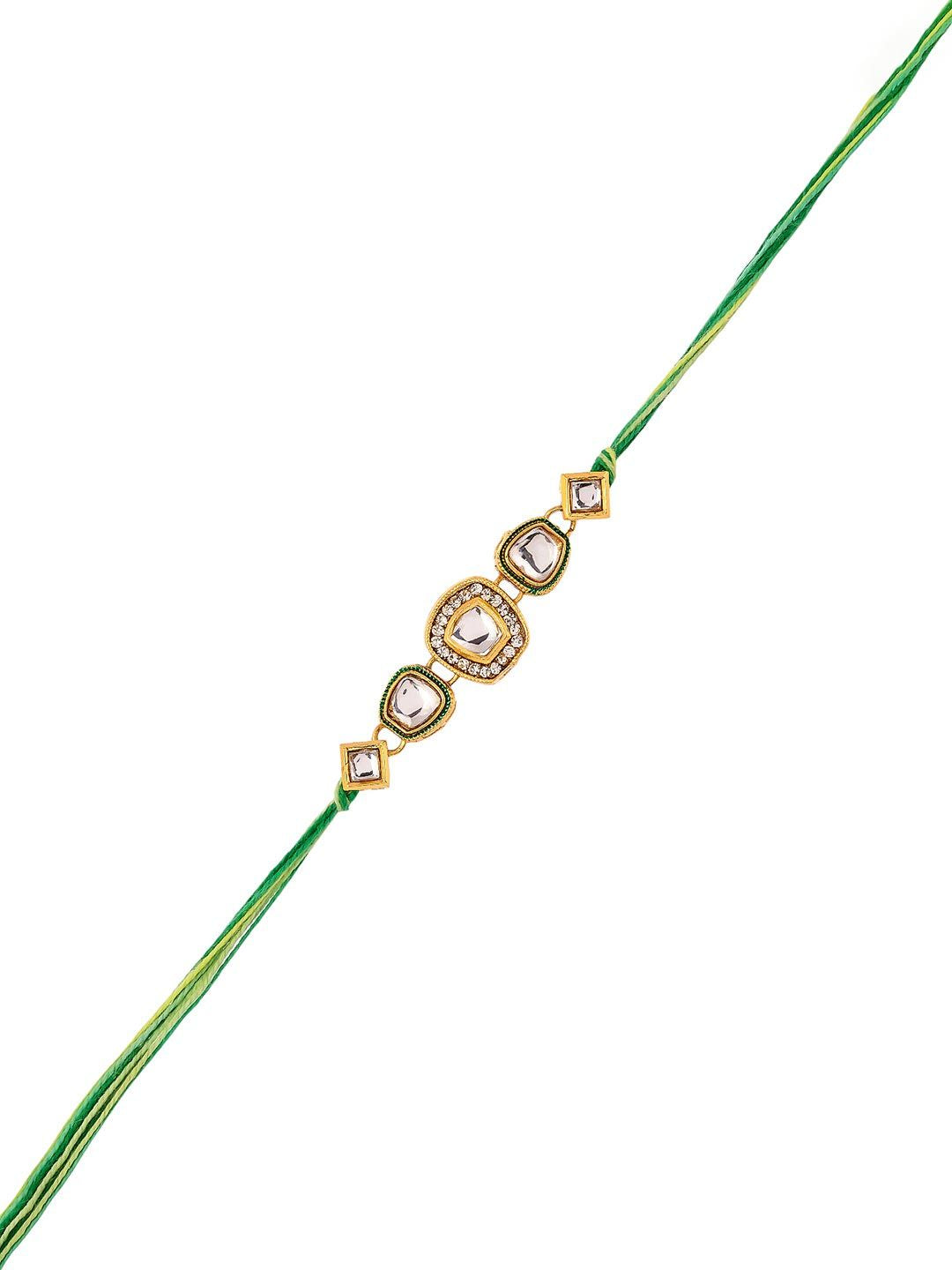Voylla Kundan Studded Thread Rakhi