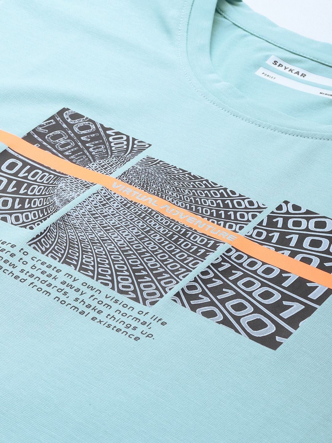 SPYKAR Typography Printed Slim Fit Casual T-shirt