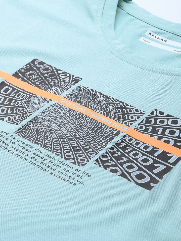 SPYKAR Typography Printed Slim Fit Casual T-shirt
