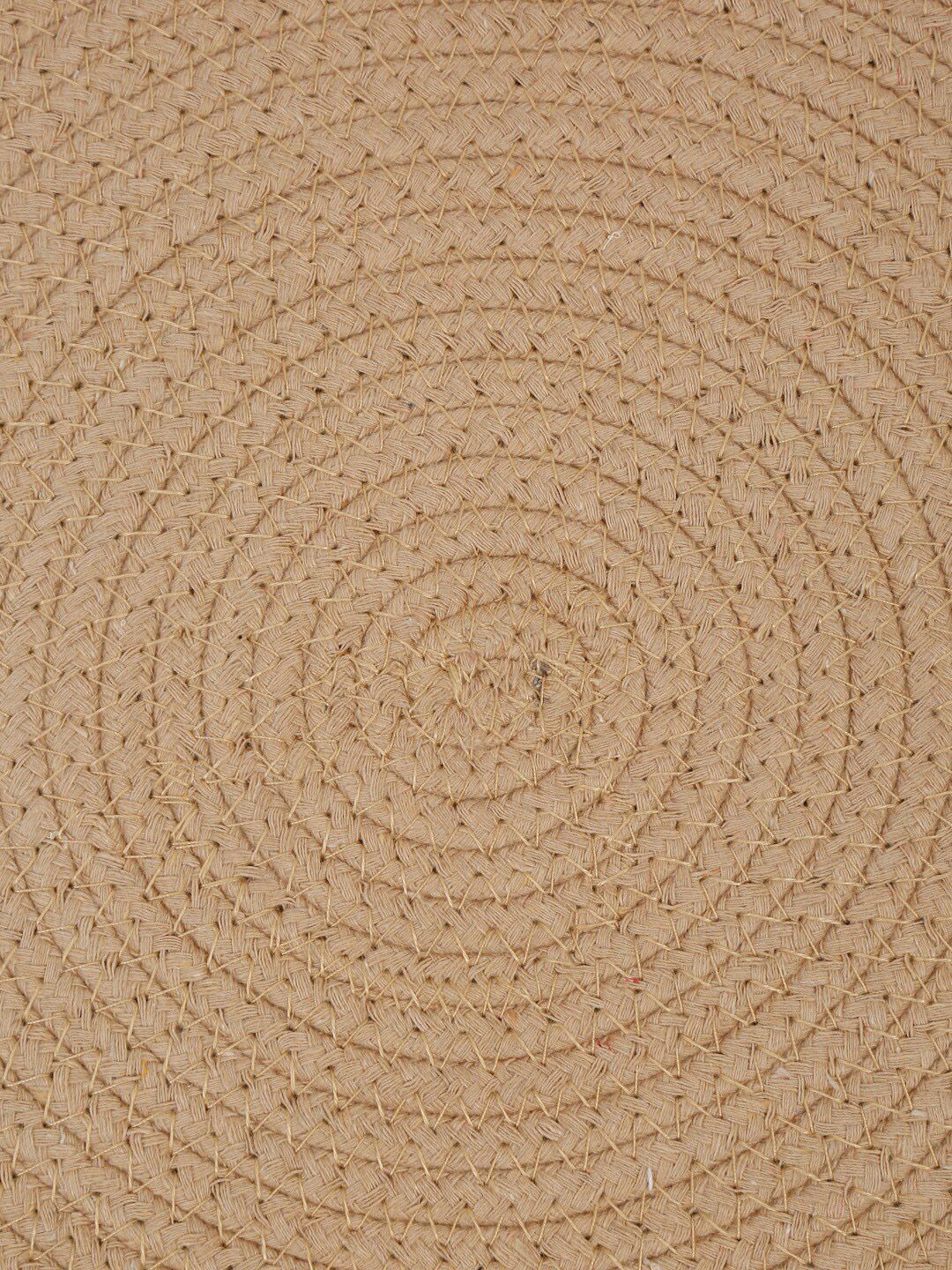 HOSTA HOMES Beige & Black Self Design Pure Cotton Table Placemats